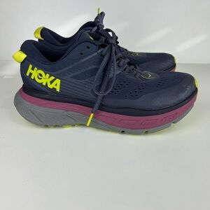 HOKA ONE ONE STINSON ATR 6 ALL TERRAIN RUNNING SHOE WOMEN SIZE 7 NAVY BLUE